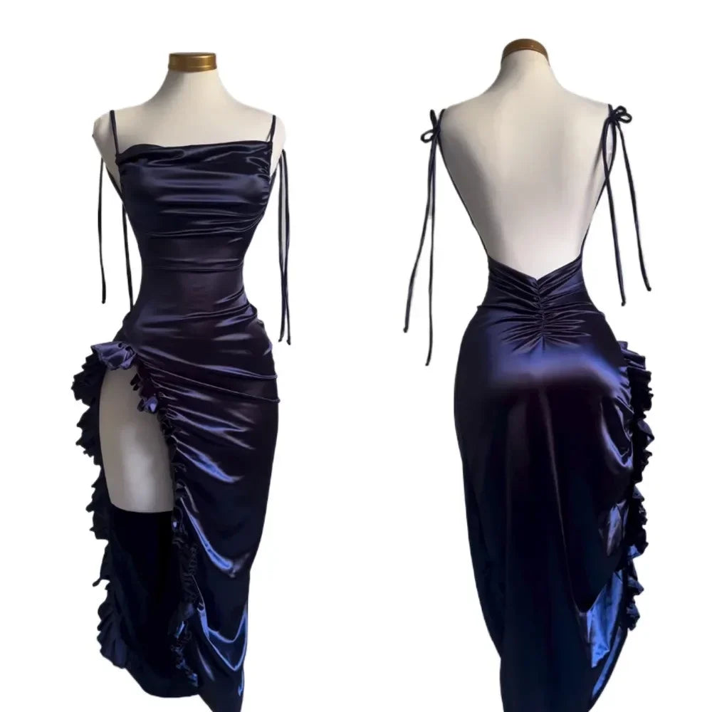 Egyptian Goddess Cosplay Y2K Lace-up Wrap Hip Pleated Dress Women Sexy Club Vintage Backless Bodycon Ruffles Slip Long Dresses